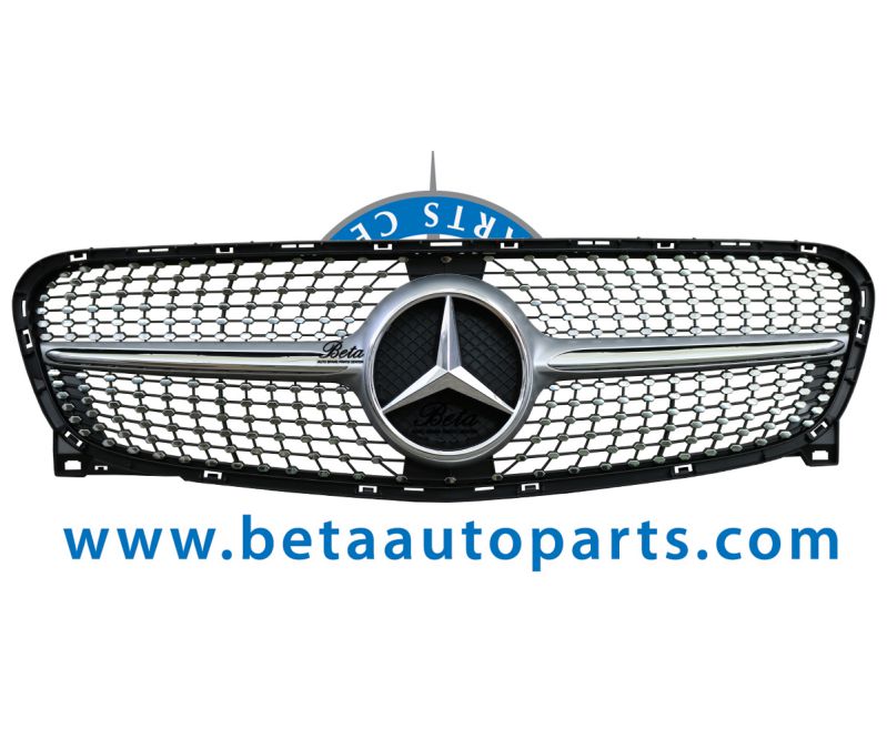 Radiator Grille Diamond Look -Silver for Mercedes GLA-Class X156 2014-2016 models, Part Number 1568881A60 Radiator Grille Diamond Look -Silver for Mercedes GLA-Class X156 2014-2016 models, Part Number 1568881A60